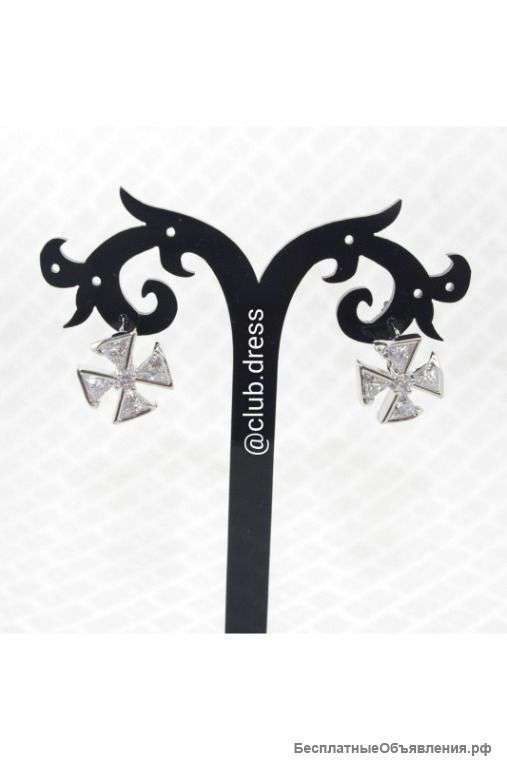 Серьги с цирконами артикул - Артикул: ser_07