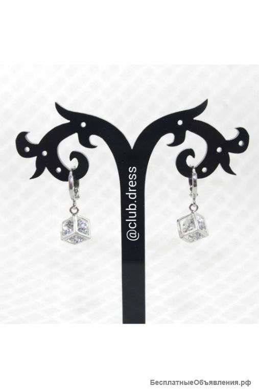 Серьги "Куб" артикул - Артикул: ser_07-2