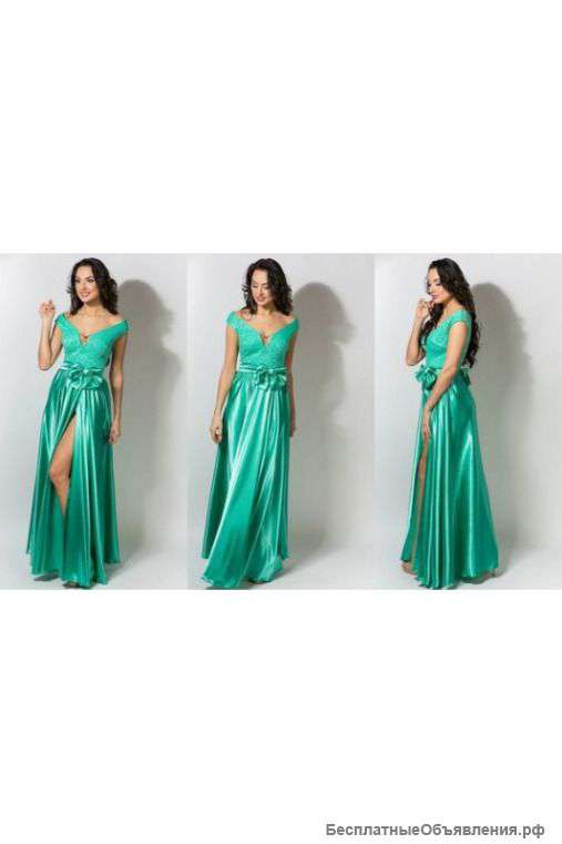 Вечернее платье с элементами кружева артикул - Артикул: Am8020-3