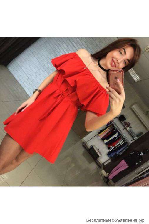 Платье прямого кроя с воланами артикул - Артикул: Am9211-4