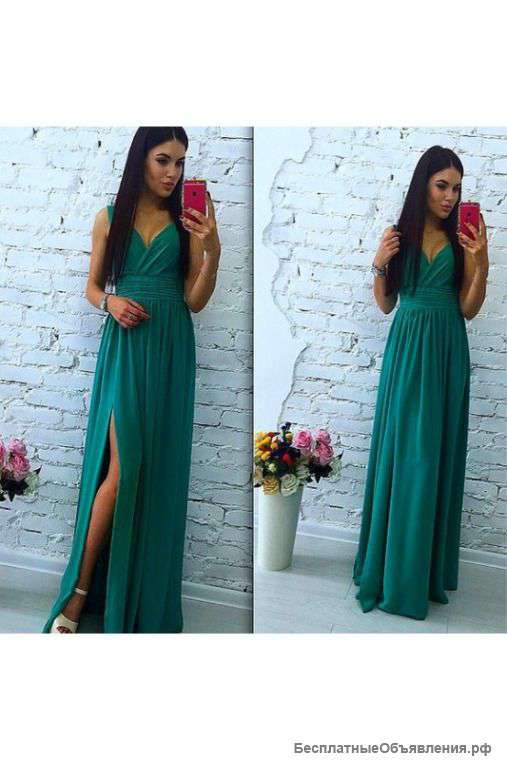 Длинное платье с декольте артикул - Артикул: Am8033-3