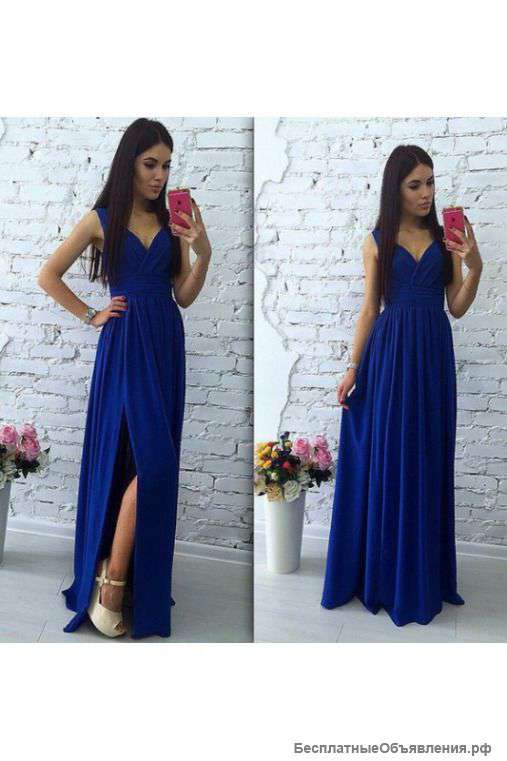 Длинное платье с декольте артикул - Артикул: Am8033-2