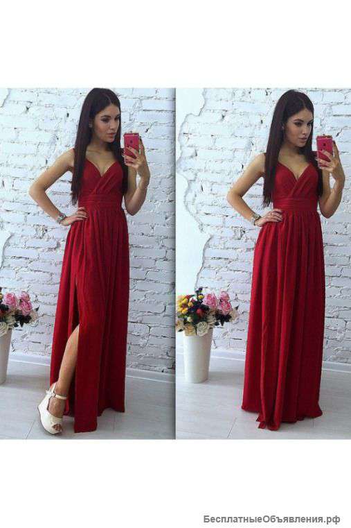 Длинное платье с декольте артикул - Артикул: Am8033-1