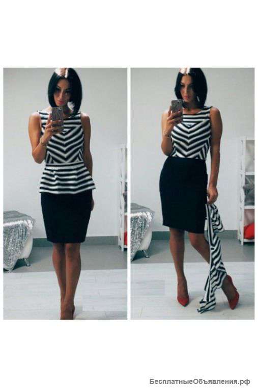 Элегантное платье с баской артикул - Артикул: Ам9228-2