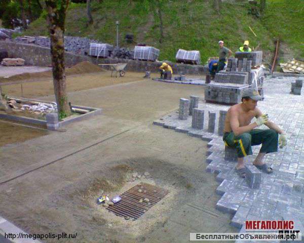 Укладка тротуарной плитки