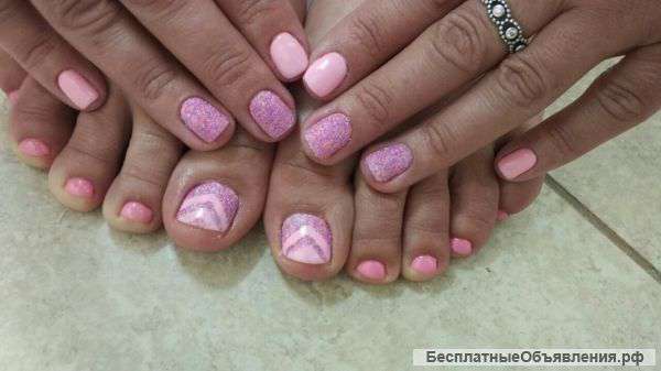 Маникюр, педикюр, наращивание ногтей, гель-лак