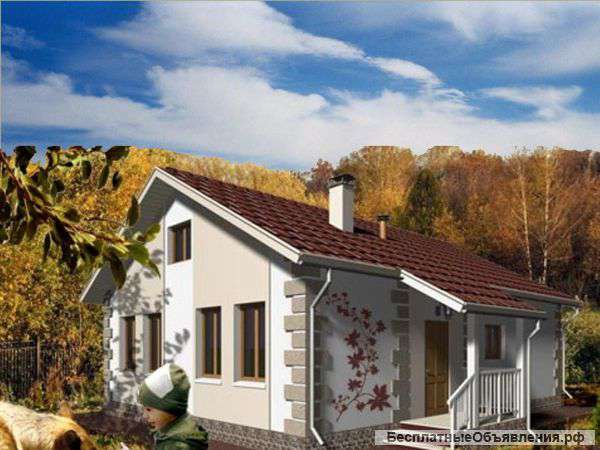 Дом из газобетона 80 кв м