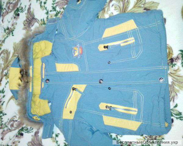 Очень теплый зимний комплект для мальчика р.110