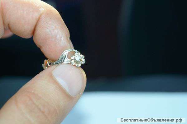 Набор кольцо и серьги с бриллиантами