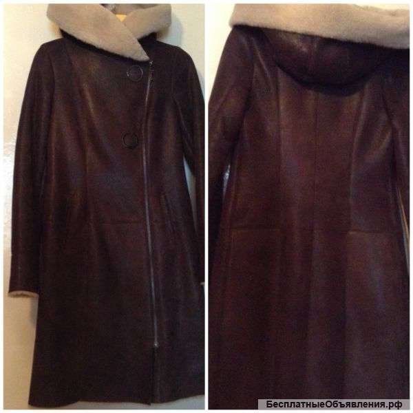 Дубленка коричневая новая