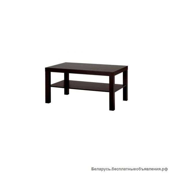 Журнальный стол IKEA ЛАКК чёрно-коричневый