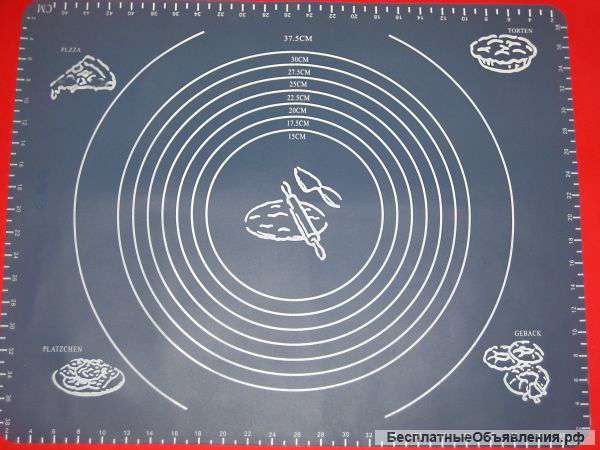 Силиконовый коврик для выпечки с разметкой.