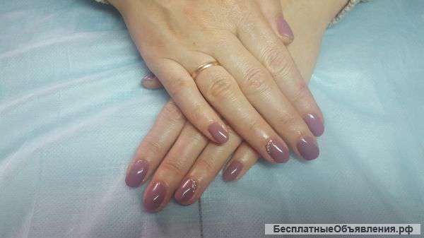 Маникюр, наращивание ногтей, покрытие шеллак