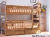 Двухъярусная разборная кровать из дерева, 190х80см