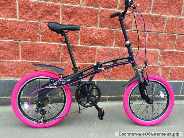 Складной велосипед DOT 210 Black Jack Pink