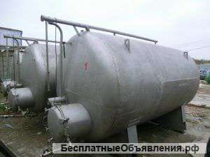 Ёмкости нержавеющая, горизонтальные,объем — 8,5 куб.м.