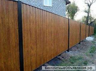 Забор из профнастила в Краснодаре. Изготовление, монтаж Красиво и надежно