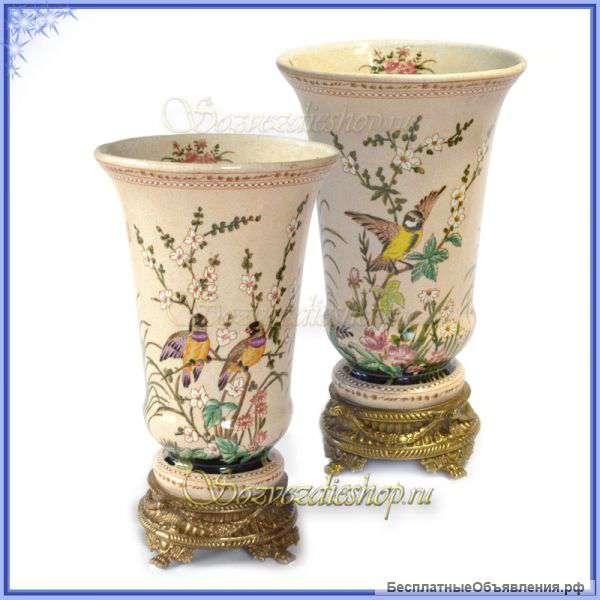 Вазы фарфоровые с бронзой недорого