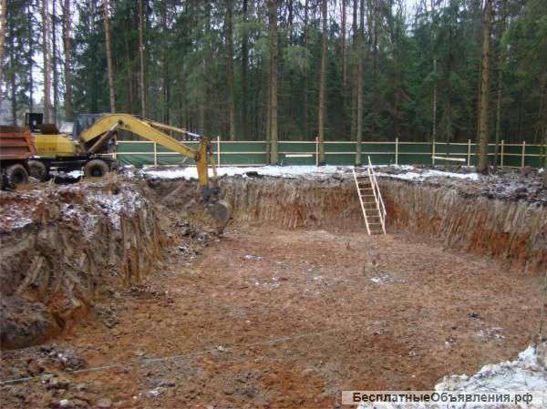 Копка котлованов 100 руб , земельные работы.