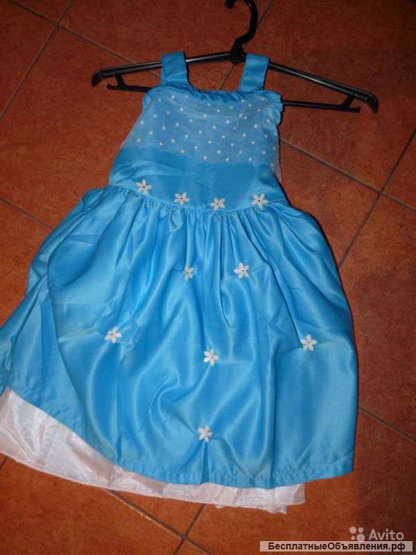 95 размер. "снежная королева" платье новое пышное