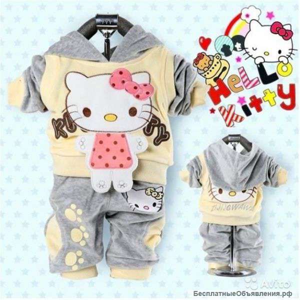 1 год. Hello Kitty хело кити новый флисовый костюм