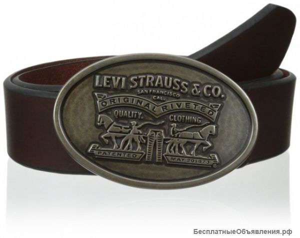 Ремень мужской Levis 40 mm Beveled Edge and Logo (Brown)