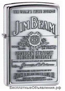 Зажигалка Zippo 250JB 928 Jim Beam Pewter Emblem