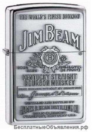 Зажигалка Zippo 250JB 928 Jim Beam Pewter Emblem