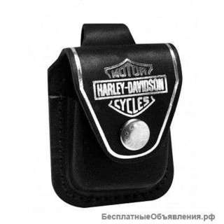 Чехол Zippo на петле "Harley Davidson" HDPBK