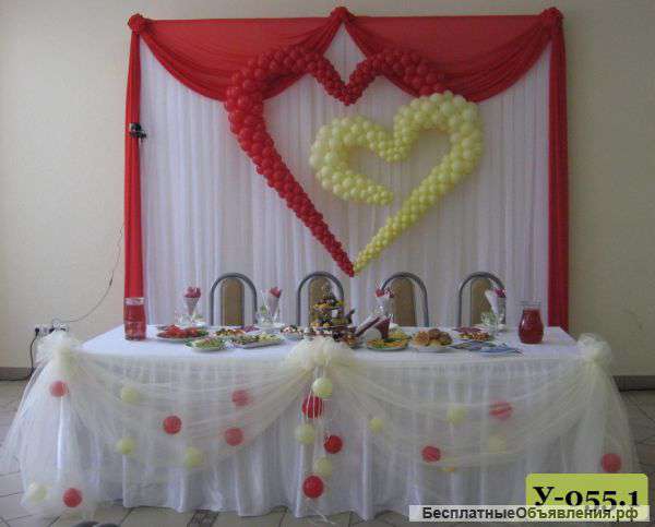 Оформление праздников воздушными шарами и тканью. Композиции из шаров.