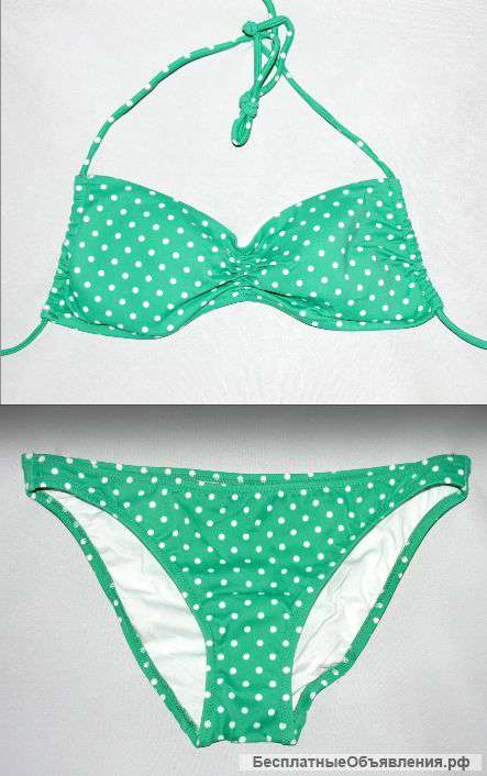 Купальник Victoria's Secret Beach Sexy® GreenDot Adjustable (Bandeau)[S, M]+LowRise[S] 8000p