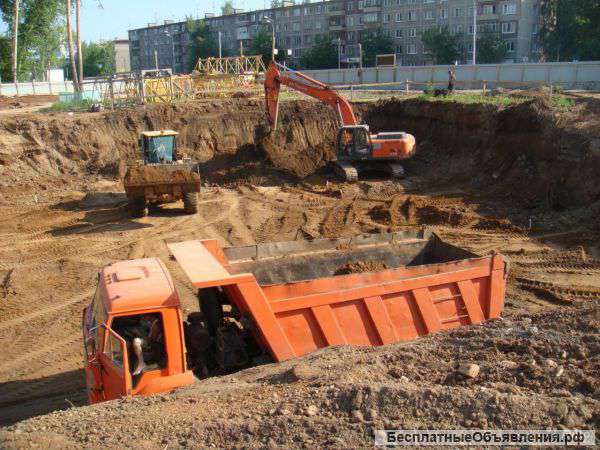 Разработка котлованов, рытье траншей, ям
