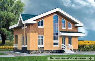 Кирпичный дом 10х10.Площадью: 124,6 м2