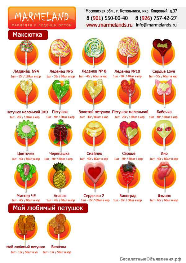 Леденцы оптом