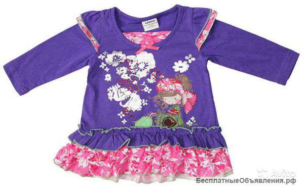 Размер 12мес. Платье-туника новое, хлопок
