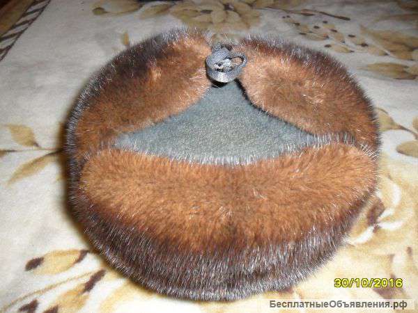 Норковая мужская шапка