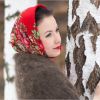 Платок в русском стиле 100Х100 см