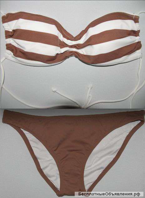 Купальник Victoria's Secret Beach Sexy® Chocolate Stripe Adjustable Triangle-Bandeau разм.S, М 8000р
