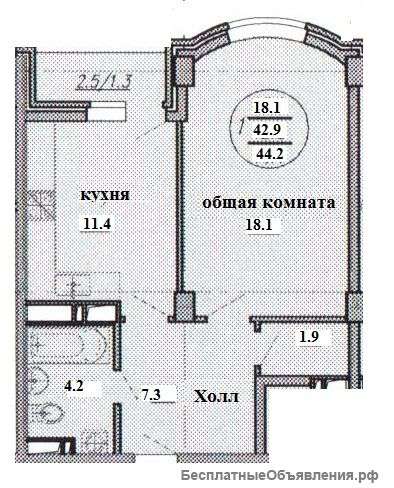 1-ком. кв. в центре Краснодара