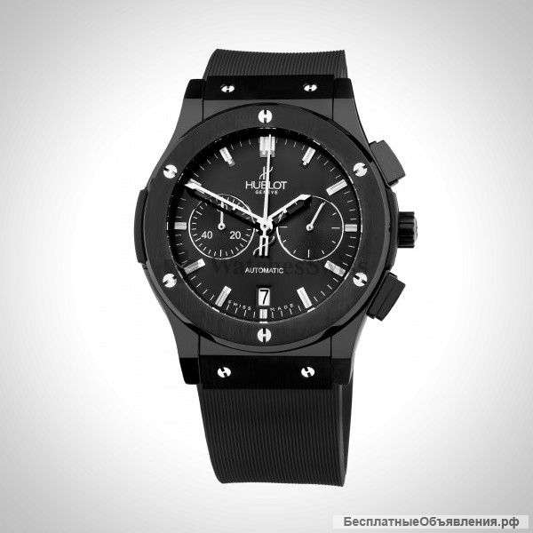 Солидные черные Хублот Fusion Chronogrph №1019