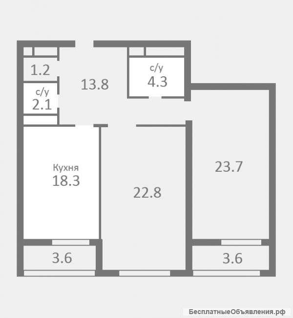 В ЖК Розмарин 2-комн. квартиру на 22 этаже