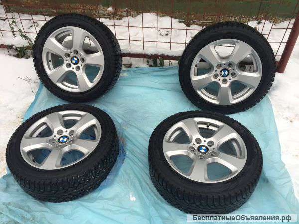 Колеса: оригинальные диски BMW + шины Nokian Hakkapelittaa 5 шипы Run Flat