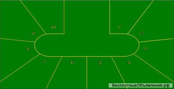 Сукно для покера с разметкой новое