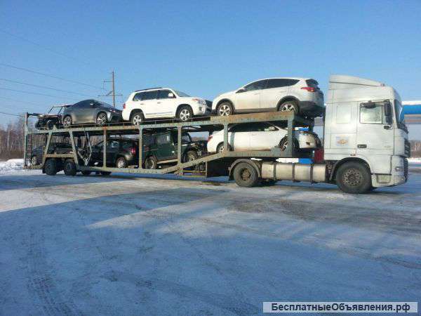 Перевозка автомобилей ЖД и автотранспортом