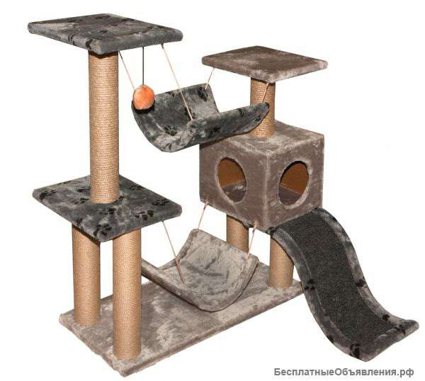 Когтеточки и домики для котов