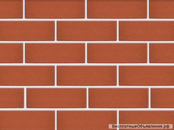 Кирпич облицовочный "BRAER".Одинарный.Красный.Гладкий.