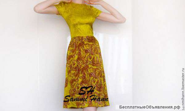 Продается летнее платье из шелка новое