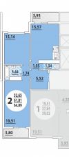 Большая двушка с ремонтом на ККБ
