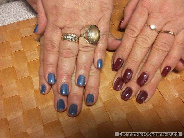 Наращивание ногтей гелем, shellac, маникюр, педикюр выезд