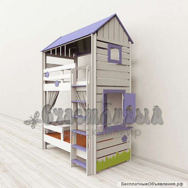 Кровать двухъярусную игровую Домик. НОВУЮ. От Производителя